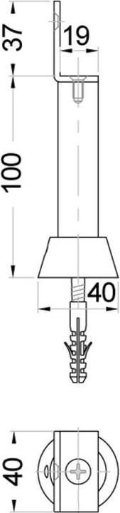 Actual product image Kws Partition wall supports (1 pcs.)