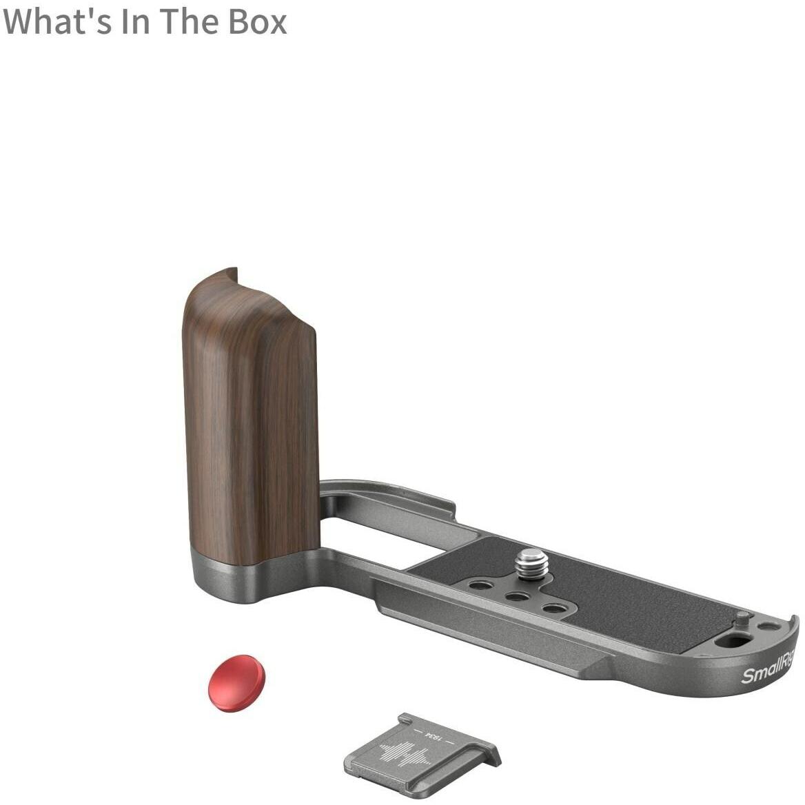 Thumbnail - SmallRig 4736 Wooden L Shape Grip for X T50 (Charcoal Silver) (Cage), Video Zubehör, Silber