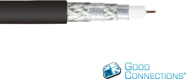Produktbild Good Connections SAT Antennenkabel SmartFLEX, IEC/Koax Stecker abgewinkelt an Buchse, vergoldet, vierfach geschirmt (120 dB, Antennenkabel)