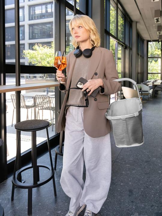 Produktbild reisenthel Einkaufskorb Carrybag Silver Crackle