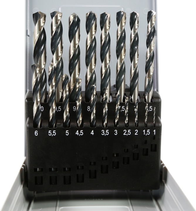 Image du produit Bosch Professional Zubehör HSS twist drill PointTeQ Set (1 mm, 1,5 mm, 2 mm, 2,5 mm, 3 mm, 3,5 mm, 4 mm, 4,5 mm, 5 mm, 5,5 mm, 6 mm, 6,5 mm, 7 mm, 7,5 mm, 8 mm, 8,5 mm, 9 mm, 9,5 mm, 10 mm)