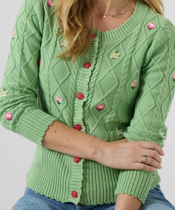 Produktbild Joe Browns Floral Embroidered Cable Knit Cardigan (36)