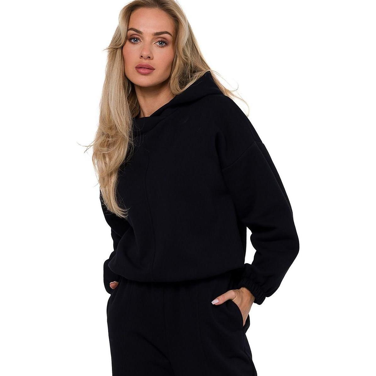 Made of Emotion, Damen, Pullover, Sweater Moe, Schwarz, (L, XL)