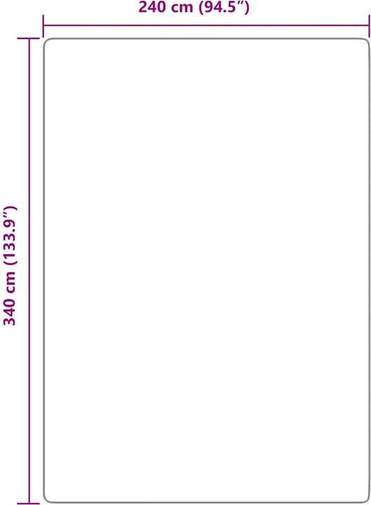 Produktbild vidaXL Shaggy-Teppich (340 x 240 cm)