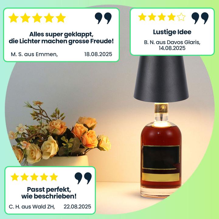 Produktbild Casativo Akku Flaschenlampe