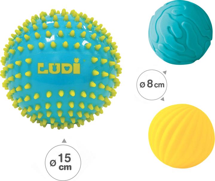 LUDI Sensory ball set - blue - LU30021