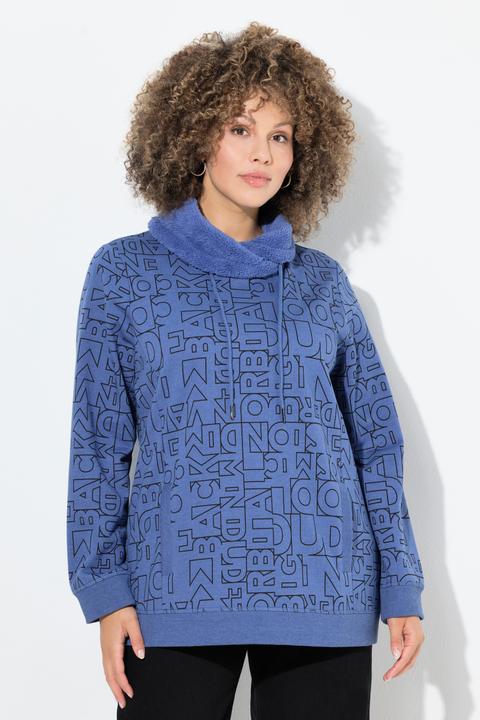 Produktbild Ulla Popken Sweatshirt, bedruckt, Teddy-Stehkragen, Langarm (68)