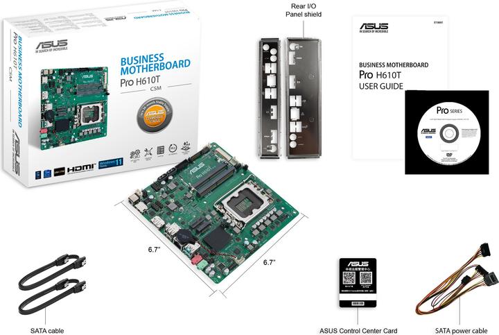 Produktbild ASUS PRO H610T (LGA 1700, Intel H610, Mini-ITX)
