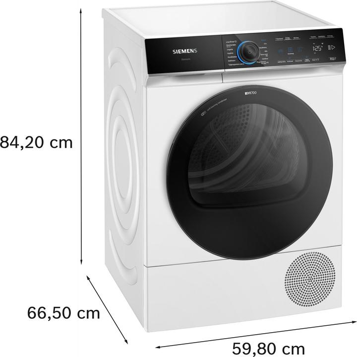Siemens Asciugatrice a Pompa di Calore iQ700 (9 kg, Wechselbar)