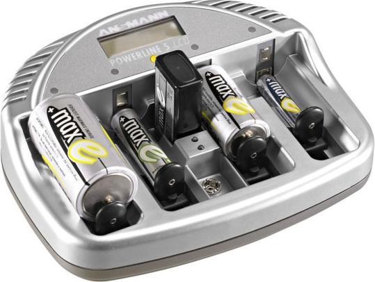 Actual product image Ansmann Powerline 5 LCD, charger with LCD display (1 pcs., AAA, C, AA, D, Chargers without battery)