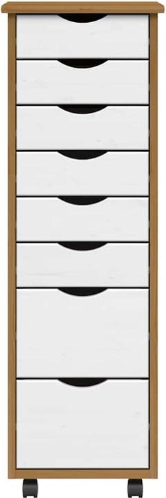 Produktbild VidaXL Rollschrank mit Schubladen MOSS Honigbraun Massivholz Kiefer