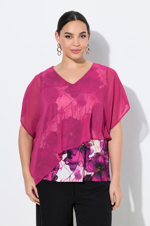 Image du produit Ulla Popken Blouse doublée, manches courtes (48)