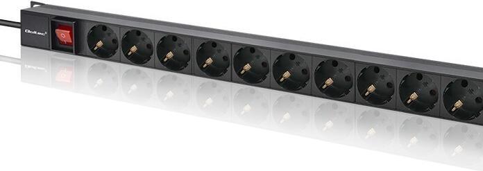 Productafbeelding Qoltec aluminium PDU voor RACK | 16A | 16 x SCHUKO| Verticaal | 1 8 miljoen