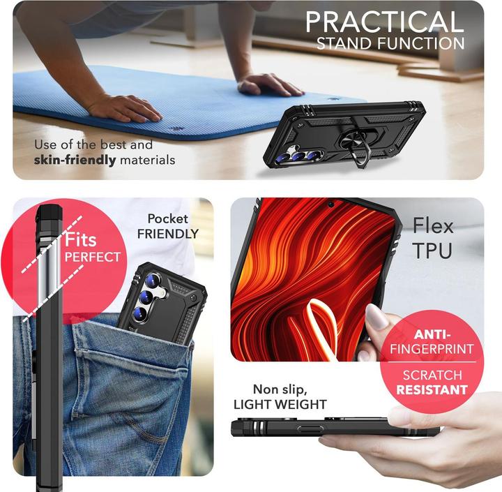 Actual product image Nalia Shockproof Military Style Ring Cover (Samsung Galaxy S24)