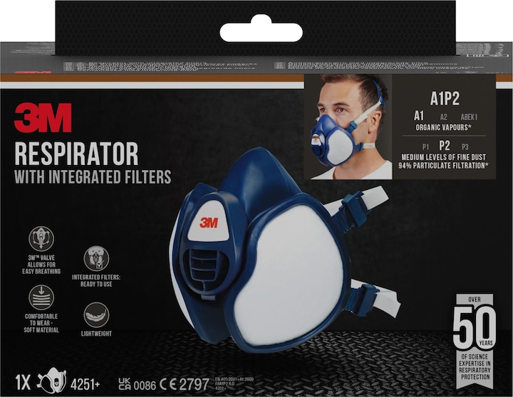 3M Maschera respiratoria 4251+BC1 (A1P2, 1 x)