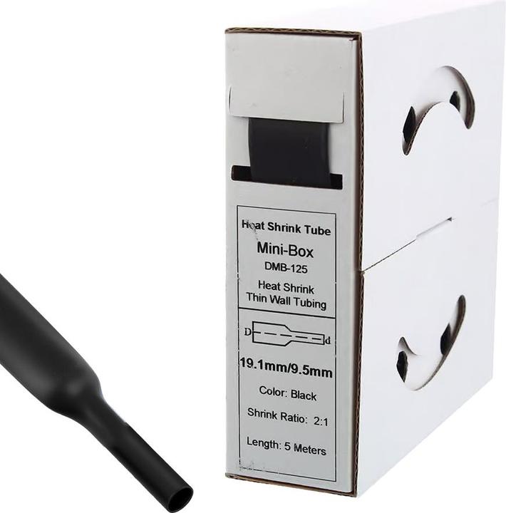 Produktbild Offgridtec 5m Schrumpfschlauch 19,1mm>9,5mm schwarz (1 x)