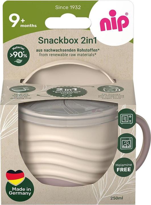 Produktbild NIP Nahrungsbehälter & Portionierer Snackbox / Kindertasse 2in1 eat green -