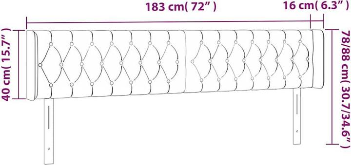 Produktbild vidaXL Kopfteil (183 x 16 x 88 cm)