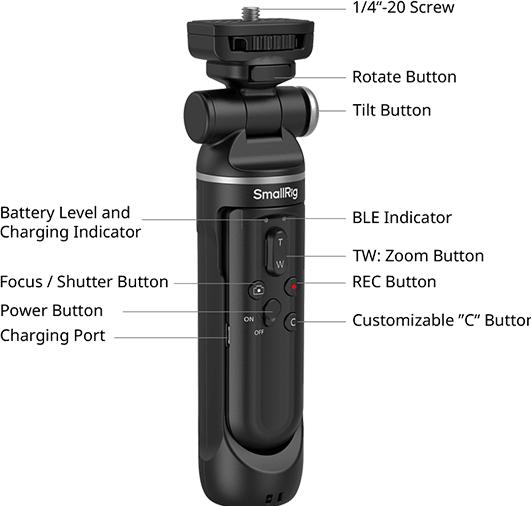 Immagine prodotto SmallRig SR-RG2 Multifunctional Wireless Shooting Grip 4551 (Impugnatura)