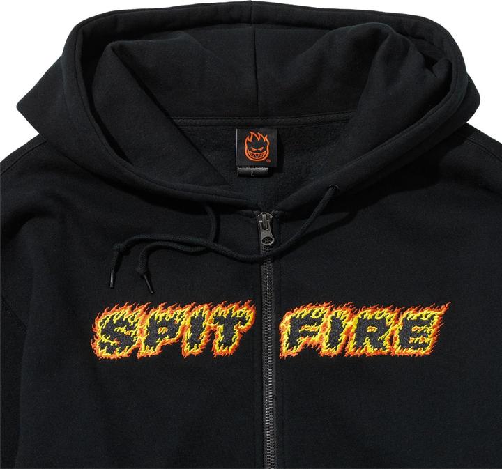 Image du produit Spitfire Sweat à capuche zippé Flames Script (S)