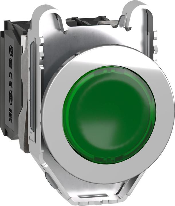 Actual product image Schneider Electric Illuminated pushbutton Harmony XB4F 30mm 1OE+1S green 230V