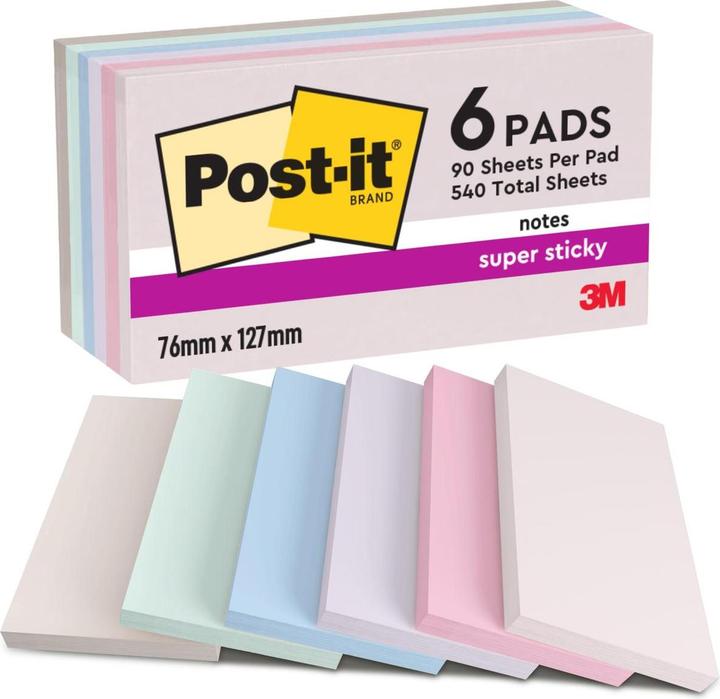 Actual product image Post-it Super Sticky (76 x 127 mm)