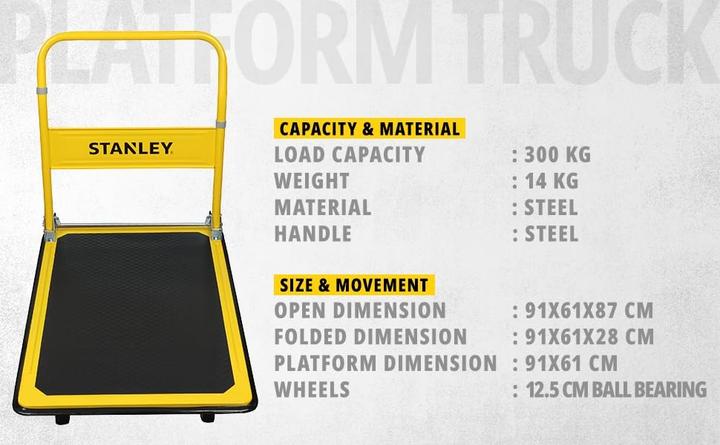 Produktbild Stanley PC528 Plattformwagen 300Kg (300 kg)