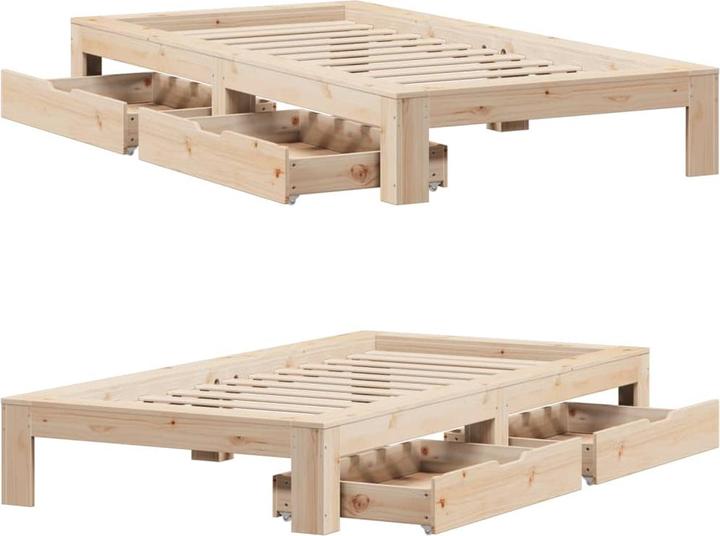 Produktbild vidaXL Bett ohne Matratze (75 x 190 cm)