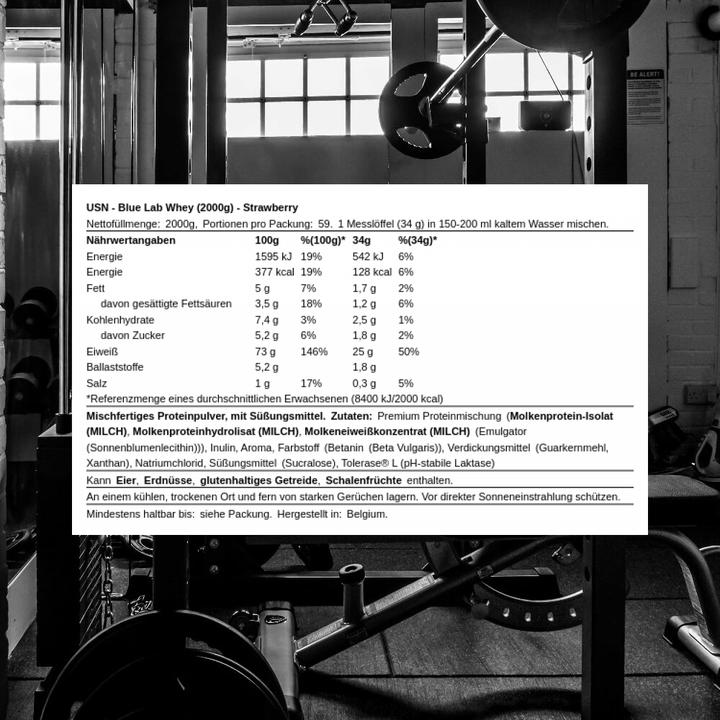 Actual product image USN Blue Lab 100% Whey Protein (Strawberry, 1 x, 2000 g)