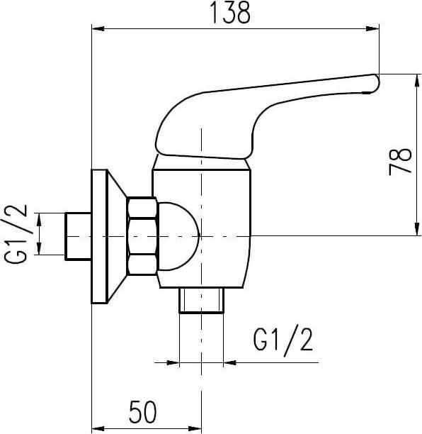 Produktbild Domoletti SHOWER MIXER SELENGA ECO DSEE080.5/1