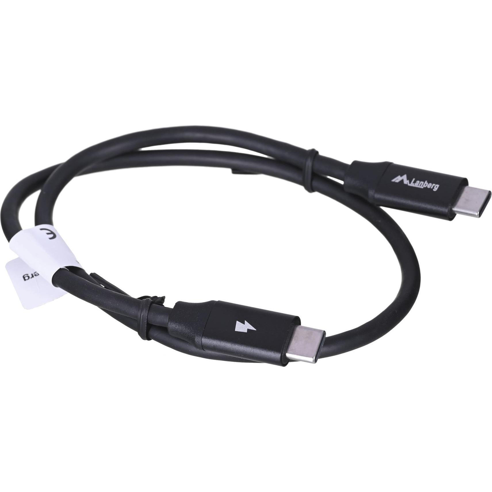 Thumbnail - Lanberg CA-CMCM-40CU-0005-BK USB Kabel USB 2.0 USB C (0.50 m, USB 2.0), USB Kabel