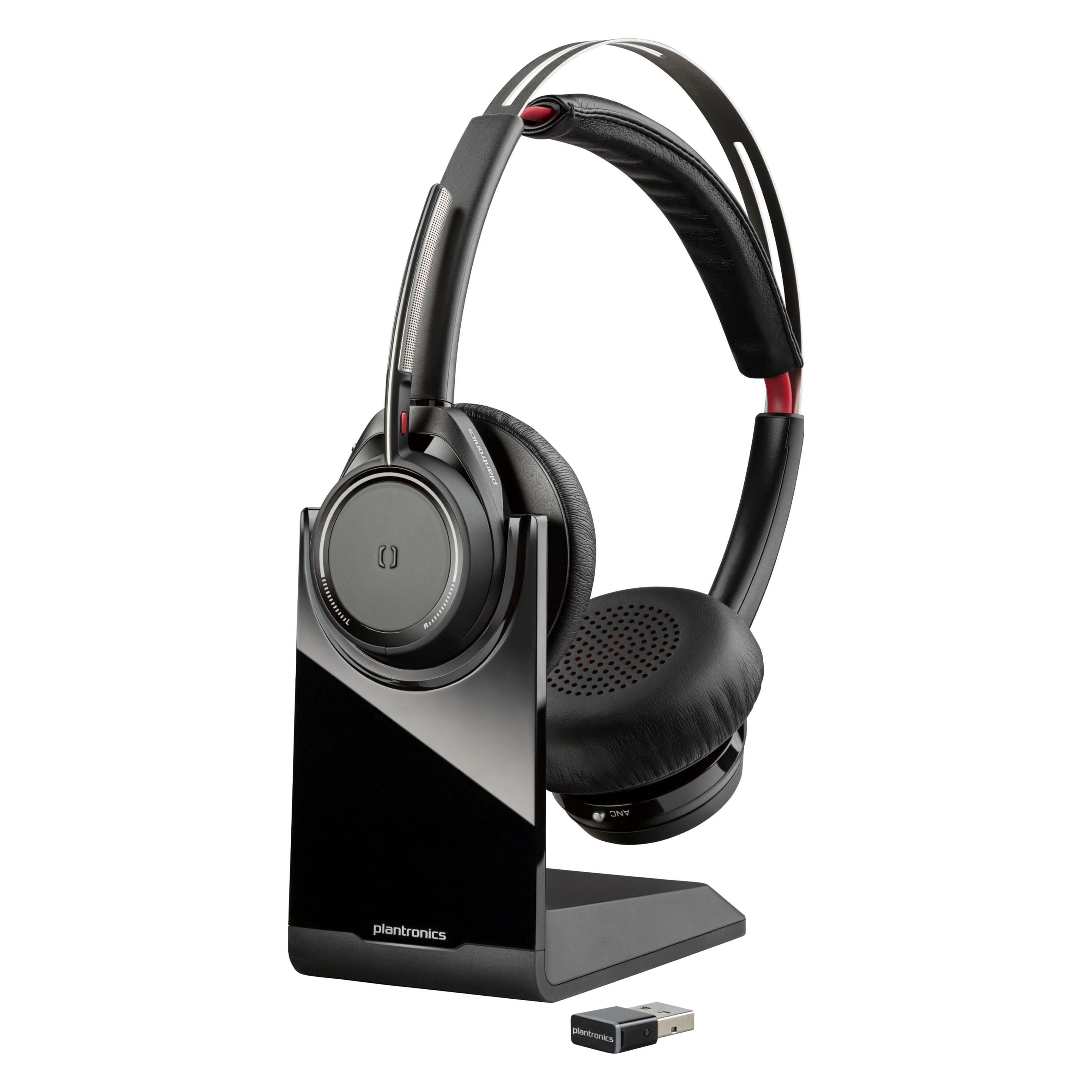 HP Poly VFOCUS B825 USB-A HS (Kabellos, USB-A, Skype), Office Headset, Schwarz
