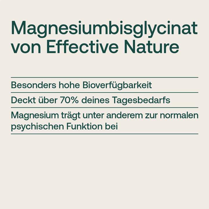 Immagine prodotto Effective Nature Magnesio bisglicinato (120 Pezzo/i, Pillole, 79 g)