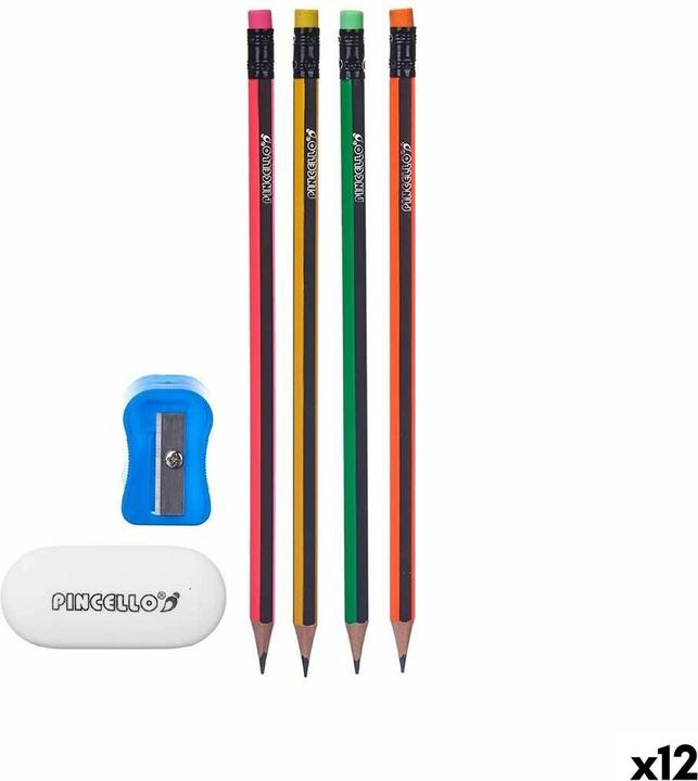 Actual product image Pincello Pencil set sharpener eraser (12 pieces) (12x)