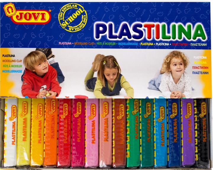 Produktbild Jovi Knete PLASTILINA farbsortiert, 15 Farben je 150,0 g