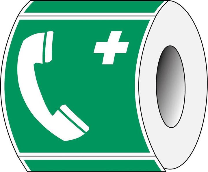 Image du produit Brady ISO 7010 PIC E004 B-7541 ISO Signalisation de sécurité - Téléphone d'urgence Polyest laminé