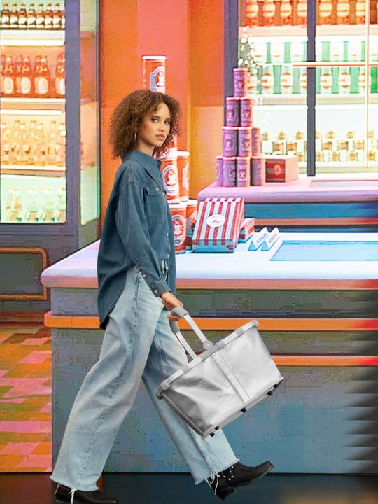 Produktbild reisenthel Einkaufskorb Carrybag Silver Crackle