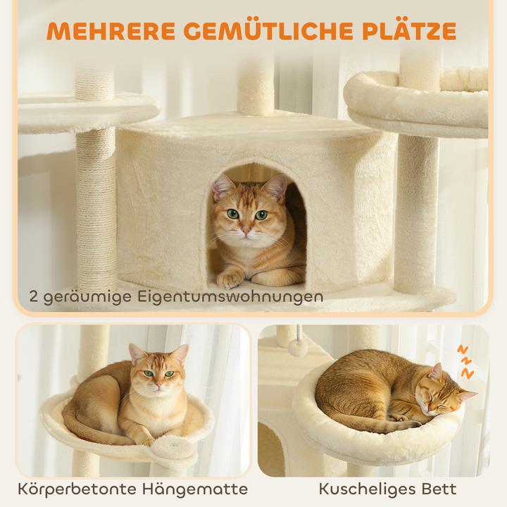 Actual product image PawHut Scratching post (200 cm, Beige+cream white)