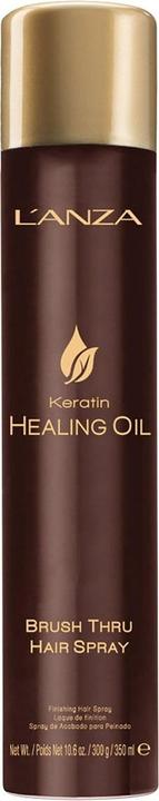 L'Anza Keratin Healing Oil Brush Thru Hair Spray mit mittlerem Halteeffekt 10.6 Fl Oz 300ml (350 ml)