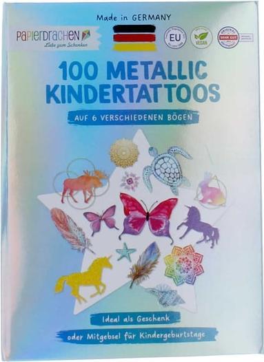 Produktbild Papierdrachen Metallic Tattoo Set