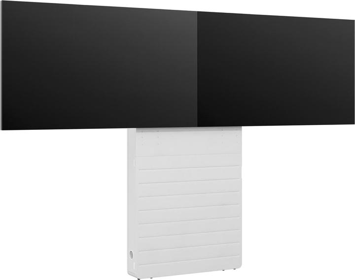 Produktbild Hagor Medienm?bel 900x800mm wei?/sch 2x75kg/2x65-75"/Boden-Wand-Montage