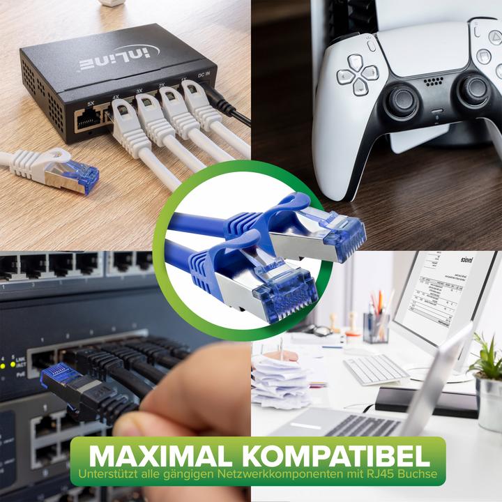 Actual product image InLine Network cable (S/FTP, CAT6a, 1 m)