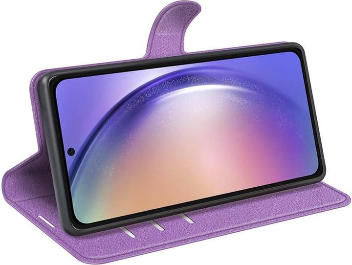 Actual product image Cover-Discount Galaxy A55 - Leather case violet (Samsung Galaxy A55)