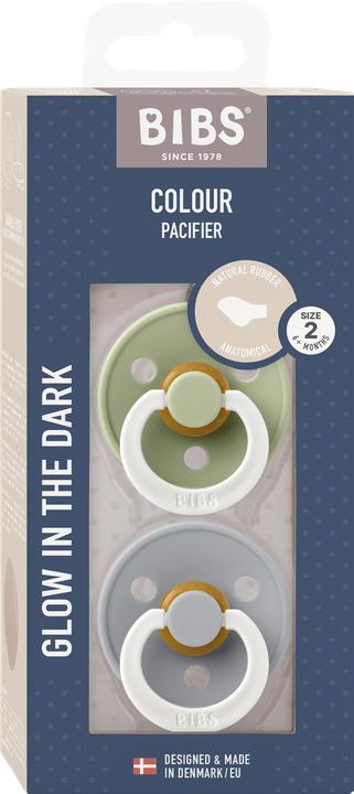 Image du produit Bibs Sucette Colour 2 PACK Latex Anatomical 6-12m Sage GLOW Cloud GLOW (2 x, 6 - 12 M.)