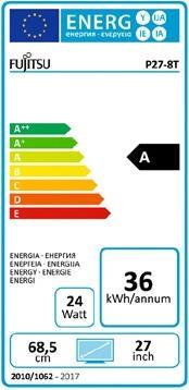 Energie-Label Fujitsu P-Line P27-8 TS Pro (2560 x 1440 Pixel, 27")