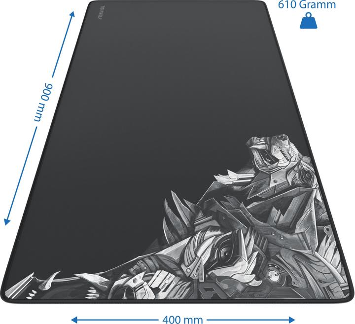 Produktbild Titanwolf Gaming-Mauspad XXL, glatter Stoff, Speed-Mausmatte 900 x 400mm, Wolfsmotiv auf der rechten Seite (Wide)