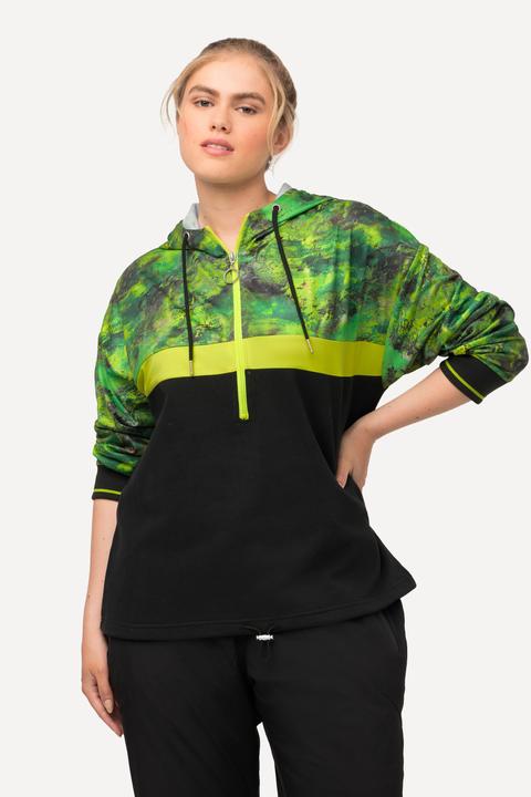 Immagine prodotto Ulla Popken Maglia ad asciugatura rapida con cappuccio, coulisse e maniche lunghe (42, 44)