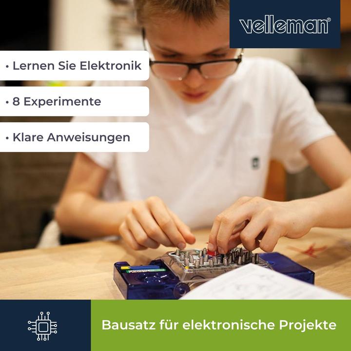 Productafbeelding Velleman Elektronisch projectpakket - 8 experimenten - LED & muziek