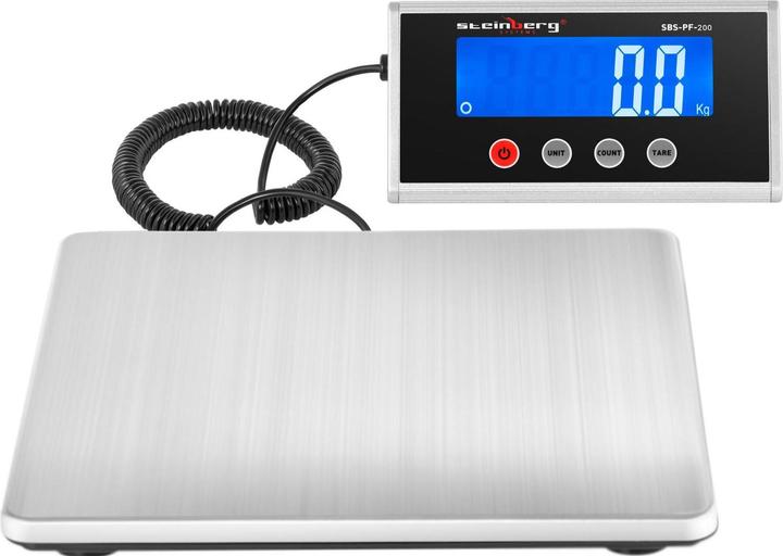 Produktbild Steinberg Paketwaage Digitalwaage Plattform Paket Waage Plattformwaage 200 Kg 50 G LCD
