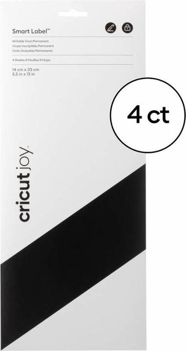 Actual product image Cricut Smart Vinyl Permanent Joy 14x33cm 4 sheets Writable Black (P)